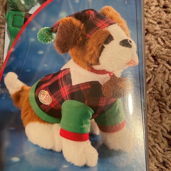 ELF ON THE SHELF SANTAS SAINT BERNARD PET PLAYFUL PUPPY PJ'S PLAID PAJAMAS - Picture 2 of 7